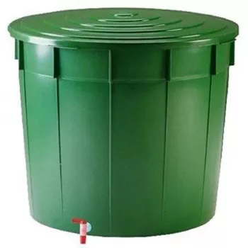 STEFANPLAST Sud na dažďovú vodu 500L s vekom a kohútikom Ø100x85cm zelený