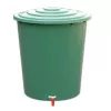 STEFANPLAST sud na dažďovú vodu 310L s vekom a kohútikom, zelená, Ø80x97cm
