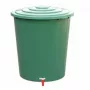 STEFANPLAST sud na dažďovú vodu 310L s vekom a kohútikom, zelená, Ø80x97cm