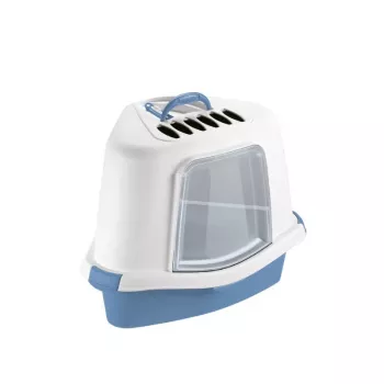 STEFANPLAST mačacie WC Sprint Corner Plus 56x40x40cm modrá/biela