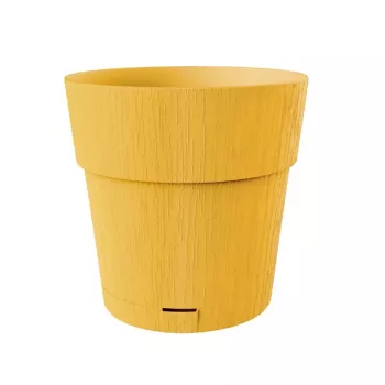STEFANPLAST Ethica okrúhly kvetináč s podmisou, 25 cm, horčicovo žltá