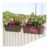 STEFANPLAST balkónová sada s automatickým zavlažovacím systémom a kovovým držiakom 50x18x17cm hnedá