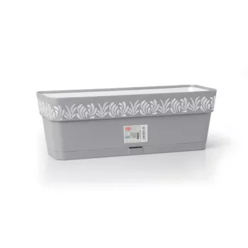 STEFANPLAST Kvetináč s podmisou Gaia 50x18x17 cm sivý