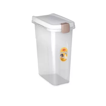 STEFANPLAST nádoba na krmivo 25L 10kg transparentná/biela