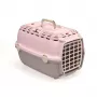 STEFANPLAST Prepravný box Horizon 1 s plastovými dvierkami 48x32x30 cm ružový/sivý