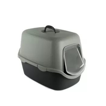 STEFANPLAST Cathy WC pre mačky s krytom 56x40x40 cm sivá/zelená