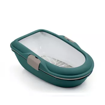 STEFANPLAST WC pre mačky Furba Chic 59x39x22 cm zelená/svetlosivá