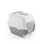 STEFANPLAST Cathy Clever & Smart mačacie WC so strechou, biela/sivá, 58x45x48 cm