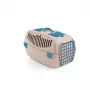 STEFANPLAST prepravná klietka Gulliver 2 s plastovými dverami 55x36x35 cm biela travertín
