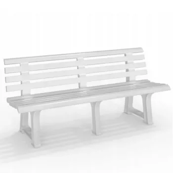 BICA záhradná lavica Olimpia 150x53x77cm biela