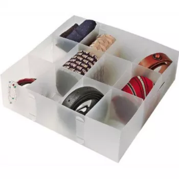 ORDINETT organizér L 30,5x30,5x10cm Top Class transparentná úložná krabica