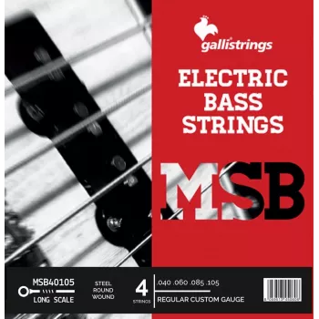 Galli MSB40105 Magnesium Steel Bass Guitar Strings 4-String Set .040-.105 Long Scale