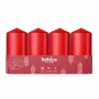 BOLSIUS sviečka valec 4 ks Ø100x48 mm červená