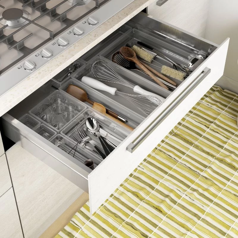KIS Box Sistemo organizér 8, 37,5 x 15 x 5 cm, transparentná/svetlosivá