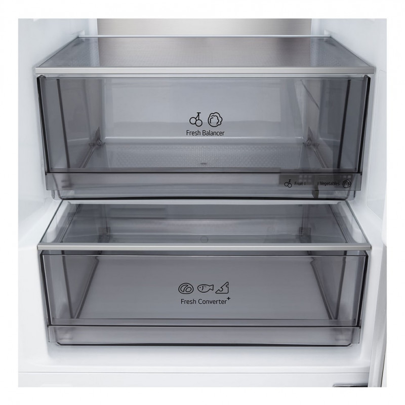 LG GBBS525APY chladnička s mrazničkou dole, 375 L Total No Frost, strieborná