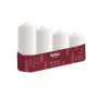BOLSIUS Sviečka valec 4 ks Ø120, 100, 80, 60x48mm biela