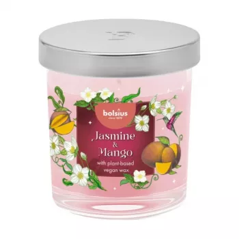 Bolsius Floral Fusion Jasmín & Mango Vonná sviečka v skle, 80x72 mm