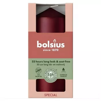 Bolsius sviečka valec Ø120x58 mm, Metallic Red