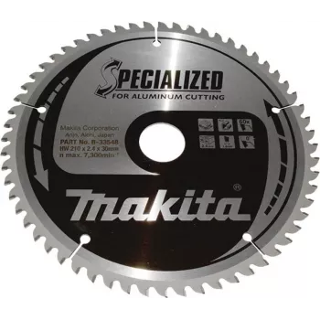 Makita B-33548 SPECIALIZED kotúč píly 210 x 30 mm, 60 zubov, TCT, ATB, na drevo a laminát