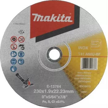 Makita E-13764 rezací kotúč 230 mm, 22,23 mm otvor, 1,9 mm hrúbka, na kov a nerez