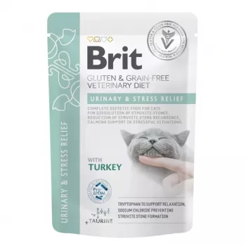 BRIT VD Urinary and Stress Relief Pouch - mokré krmivo pre mačky - 12x85g