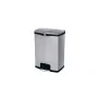 Rubbermaid Slim Jim 90L nerezový odpadkový kôš s pedálom, strieborná/čierna, predný pedál 1901999