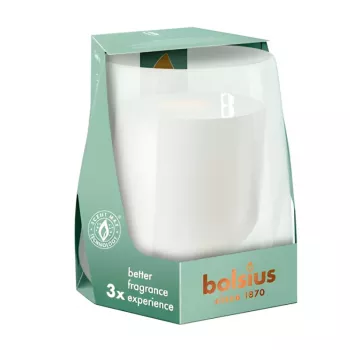 BOLSIUS Clean Light vonná sviečka v skle Vanilla & Tonka Bean Ø95x85mm