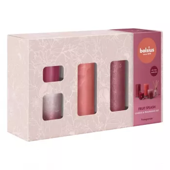 BOLSIUS darčeková sada Fruit Splash Granátové jablko - tekuté mydlo na ruky & telové mlieko 2x250ml