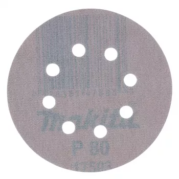 Makita D-65838 brúsny kotúč 125mm P80 zrnitost balenie 10 ks suchý zips 8 otvorov