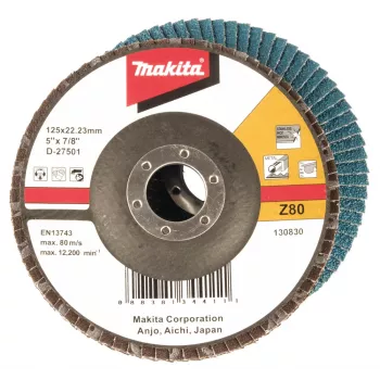 Makita D-27501 lamelový brúsny kotúč 125mm zirkónia zrnitost 80 kužeľový