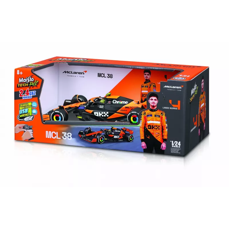 MaistoTech 582359N F1 McLaren MCL38 ´24 Miami Version #4 Norris 1:24 RC model auta pre začiatočníkov, elektrické pretekárske auto