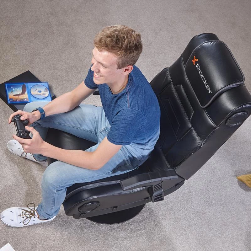 X Rocker Pro 4.1 herné kreslo na podstavci s priestorovým zvukom 2.1, vibráciou, Bluetooth - čierne