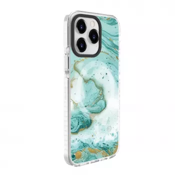 Evelatus Apple iPhone 15 Pro PC+TPU puzdro s MagSafe – modrý mramor