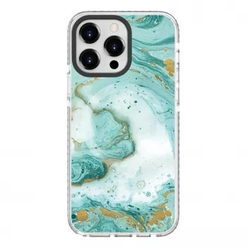 Evelatus Apple iPhone 15 Pro PC+TPU puzdro s MagSafe – modrý mramor