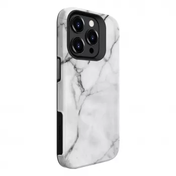Evelatus Armor puzdro pre Apple iPhone 15 Pro – TPU+PC hybrid, mramor biela Custom Print