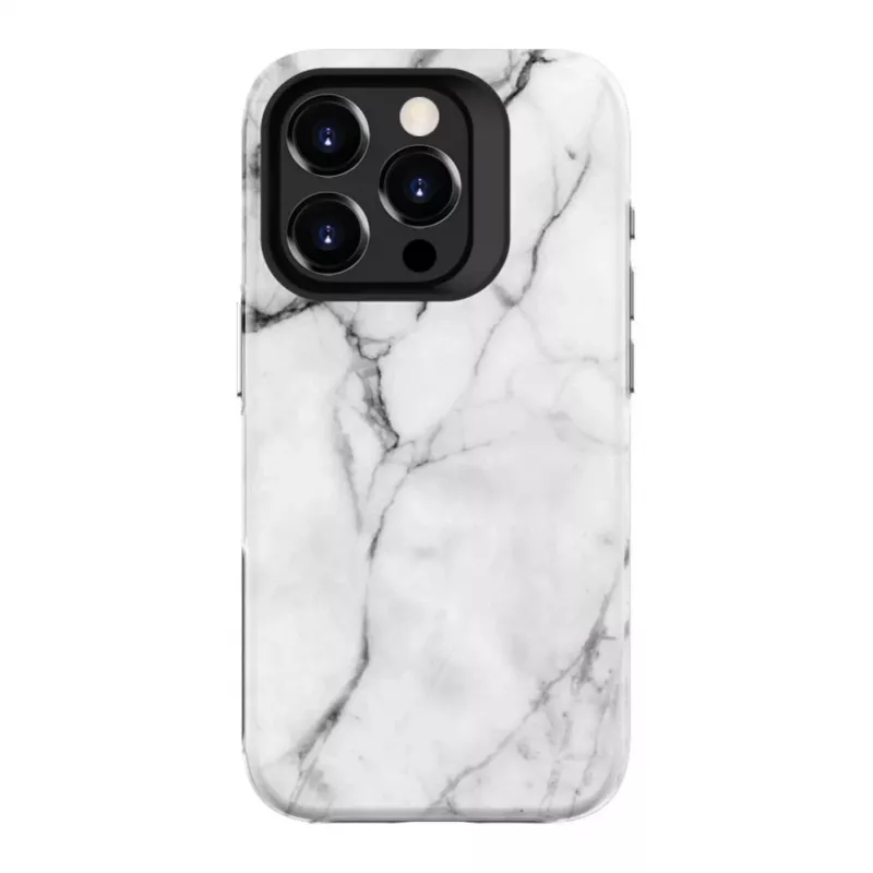 Evelatus Armor puzdro pre Apple iPhone 15 Pro – TPU+PC hybrid, mramor biela Custom Print