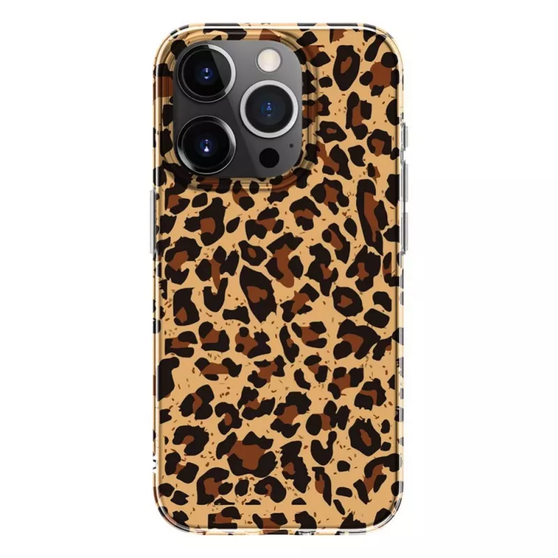 Evelatus Apple iPhone 15 Pro polykarbonátové puzdro leopardí vzor