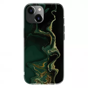 Evelatus Apple iPhone 15 PC mramor tmavozelené puzdro