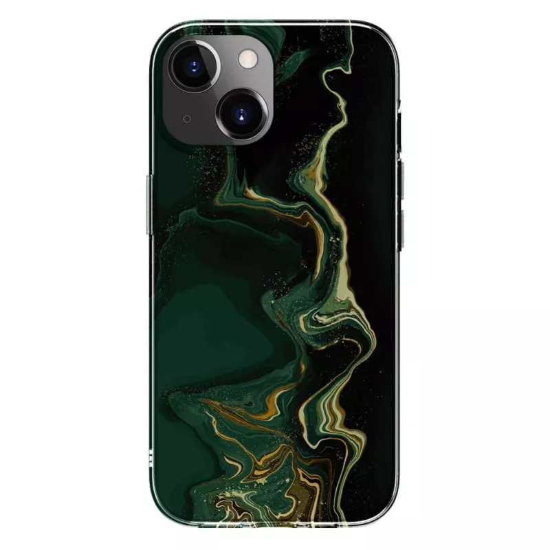Evelatus Apple iPhone 15 PC mramor tmavozelené puzdro