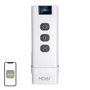 MOES YK2169 ZigBee 3.0 bezdrôtový scénický vypínač, 4-násobný, 12 scén, na batérie, biela