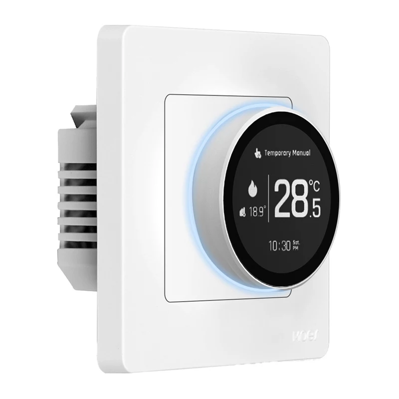 MOES ZHT-SR-GB-WH-MS ZigBee Smart termostat pre elektrické vykurovanie, biela