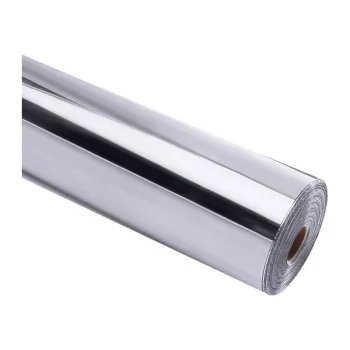 HTVRONT Chrom Metallic samolepiaca fólia, 30,5 cm x 90 cm (strieborná)