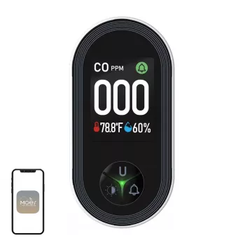 MOES S02-CO detektor oxidu uhoľnatého, Zigbee 3.0, LCD displej, 85dB alarm