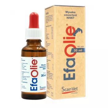 Scanvet EFA Olie 30 ml tekutý doplnok stravy s omega-3 a omega-6 pre psov a mačky