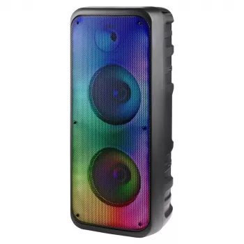 Defender BOOMER 35 prenosný Bluetooth reproduktor 30W s MP3/FM/SD/USB/AUX/TWS/LCD/RGB/MIC karaoke – čierny