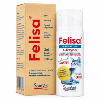 Scanvet Felisa gél na kontrolu vnútorných parazitov pre mačky, 100 ml