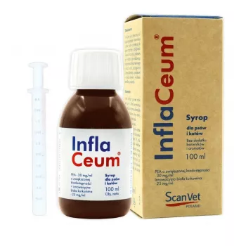 SCANVET InflaCeum tekutý doplnok výživy na podporu kĺbov pre psy a mačky, 100 ml