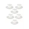 LA PORCELLANA BIANCA Teresa set šálok na espresso s podšálkami, 90 ml, porcelán, biela, 12 dielov