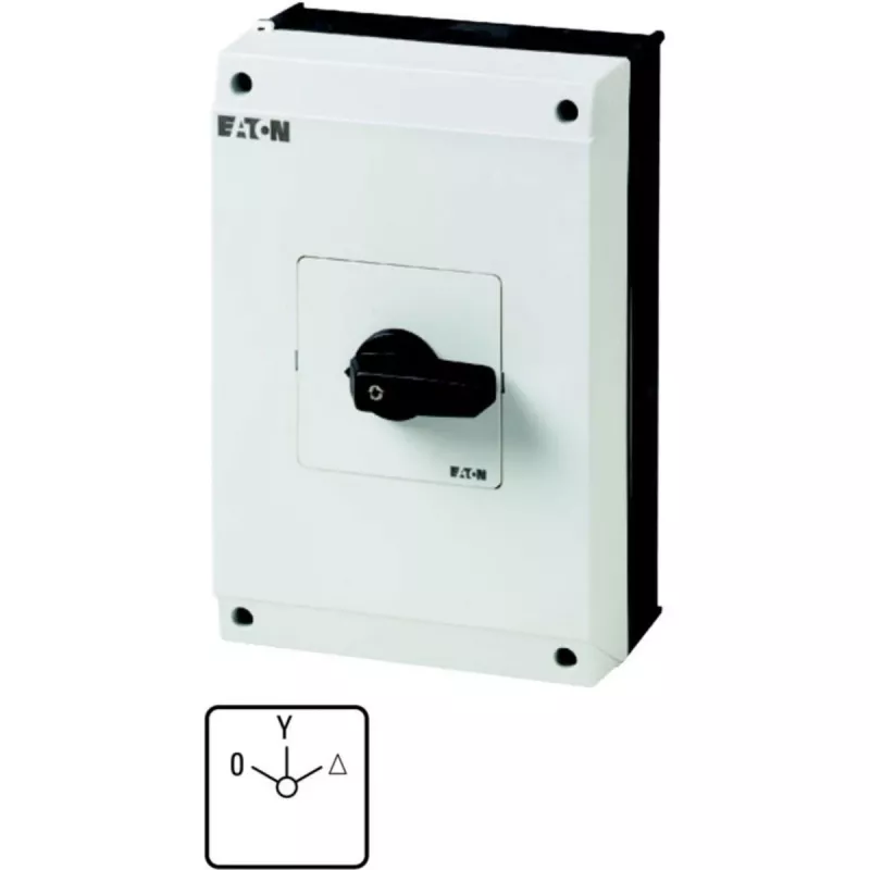 Eaton 207234 T5B-4-8410/I4 prepínač hviezda-trojuholník v skrini, 63 A, 0-Y-Δ, IP65