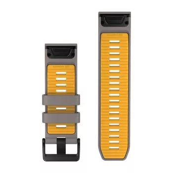 Garmin QuickFit 26 mm silikónový remienok na hodinky bridlicovo sivý/žltý 010-14508-02